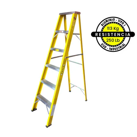 Escaleras tipo tijera en fibra de vidrio (PRFV)